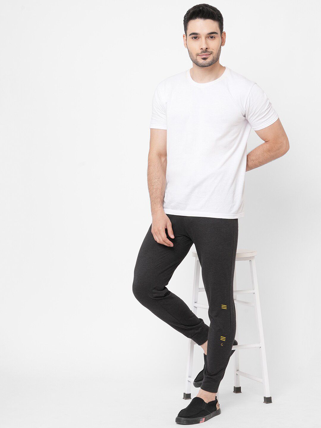 Sweet Dreams Men Charcoal Solid Track Pants