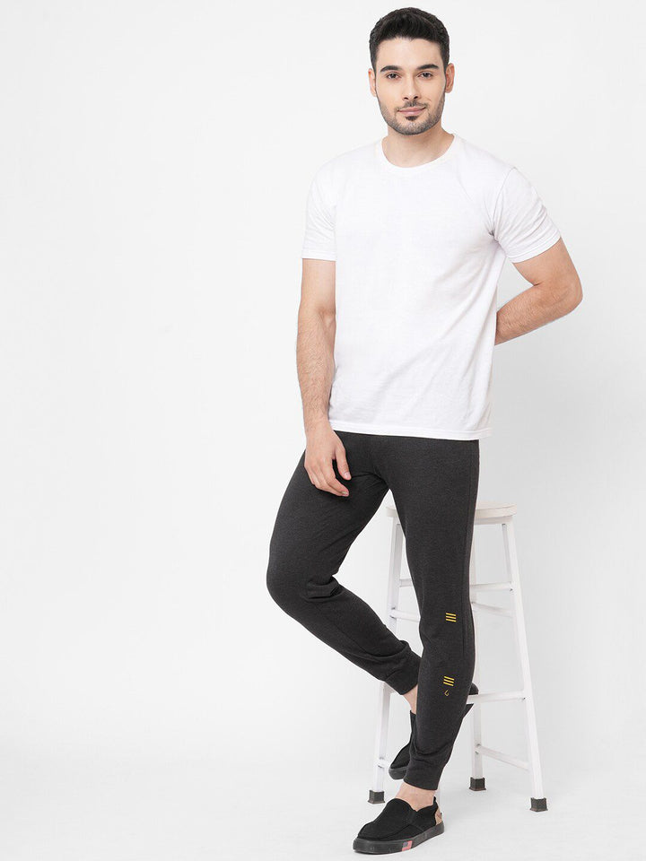 Sweet Dreams Men Charcoal Solid Track Pants