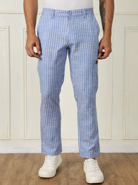 Thomas Scott Men Striped Straight Fit Trousers