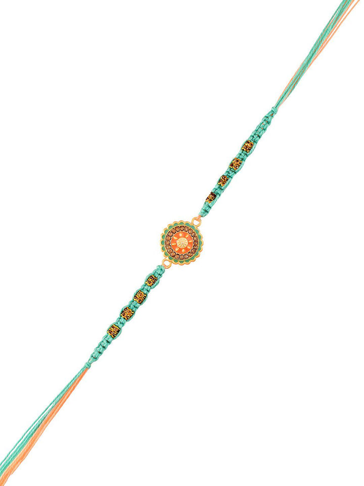 Voylla Men's Traditional Design Beaded Thread Rakhi For Brother