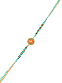 Voylla Men's Traditional Design Beaded Thread Rakhi For Brother