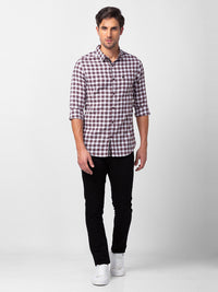 SPYKAR Men Slim Fit Gingham Checked Casual Shirt