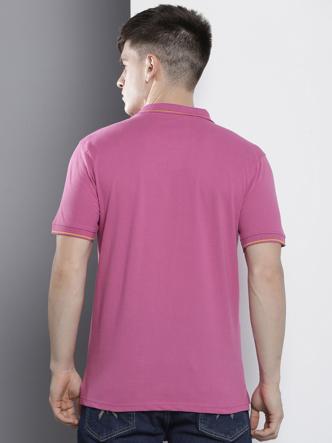 The Indian Garage Co Men Solid Polo Collar T-shirt