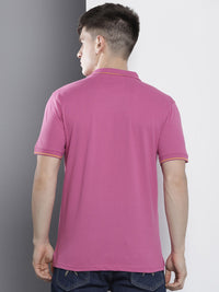 The Indian Garage Co Men Solid Polo Collar T-shirt
