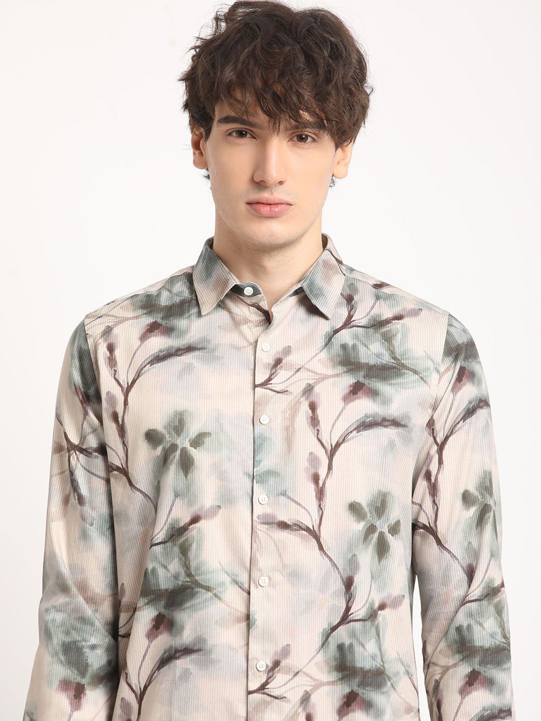 THE BEAR HOUSE Men Abstract Graphic Printed Slim Fit Casual Shirt