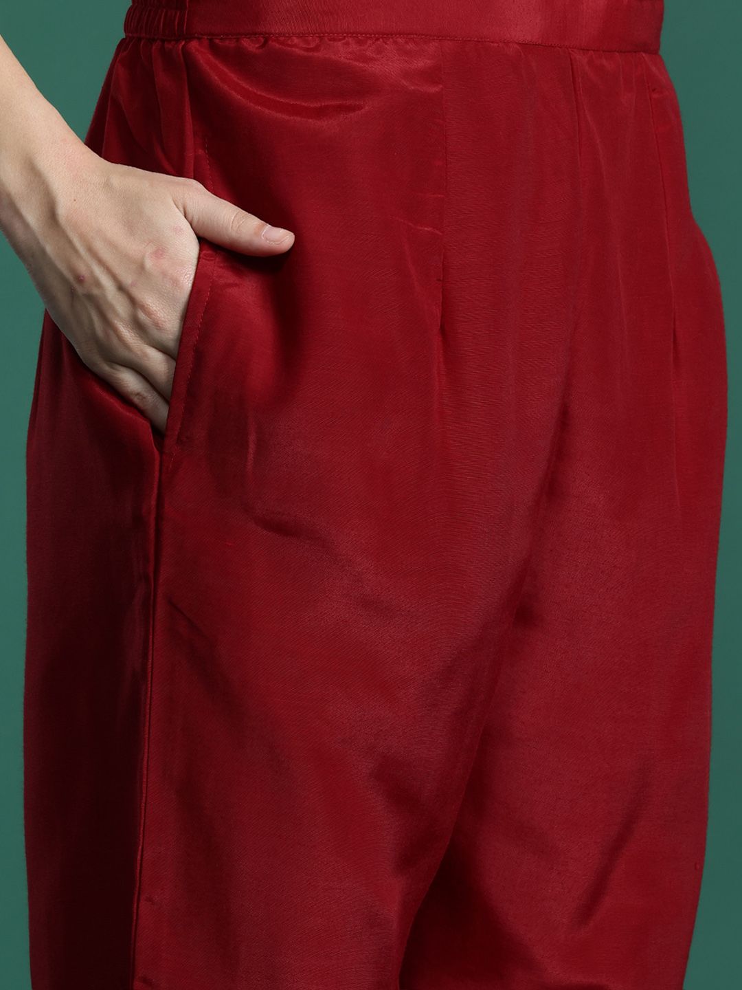 Indo Era Floral Embroidered Sequinned Kurta with Trousers & With Dupatta