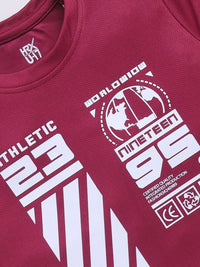 HRX by Hrithik Roshan Boys Typography Printed Rapid-Dry T-shirt