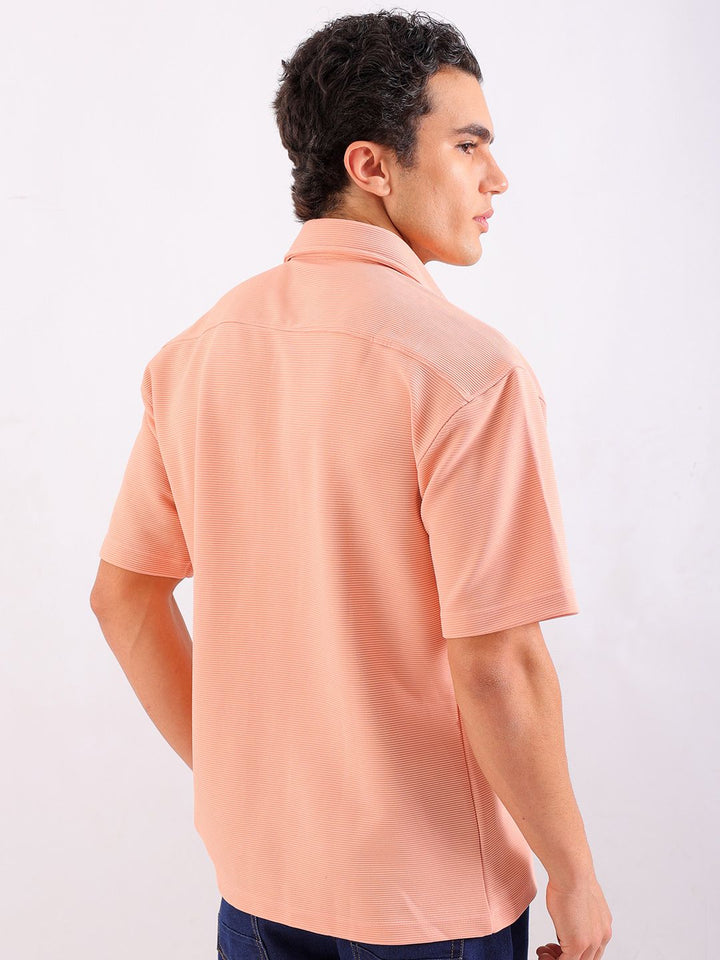 The Indian Garage Co Men Spread Collar Boxy Casual Shirt