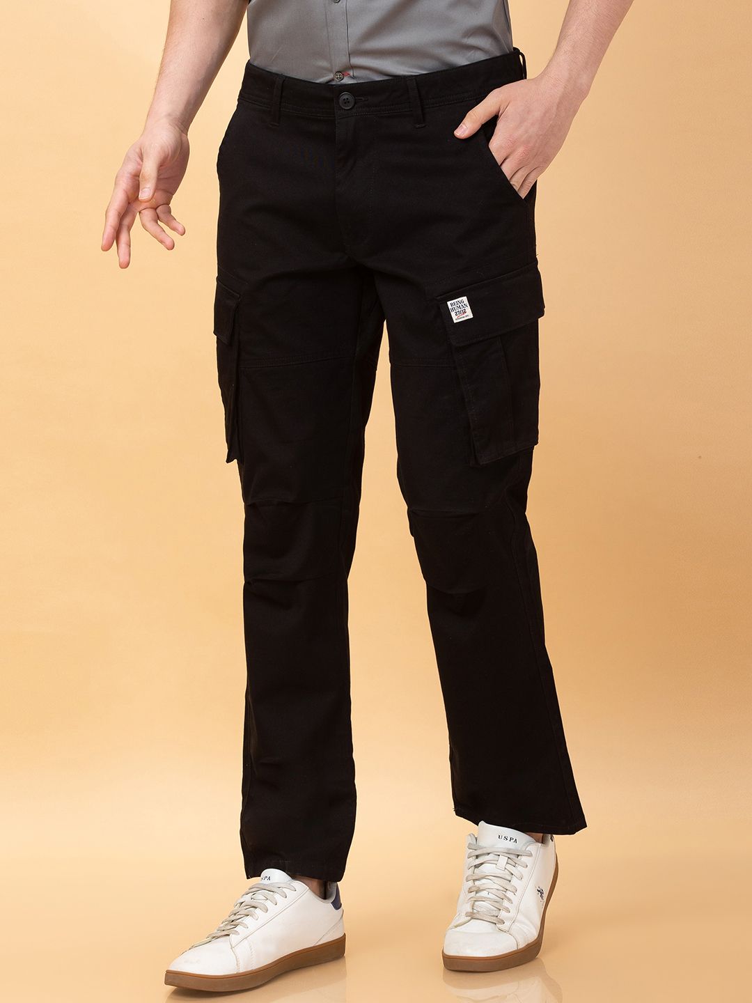 Being Human Men Easy Fit Cargos Trousers