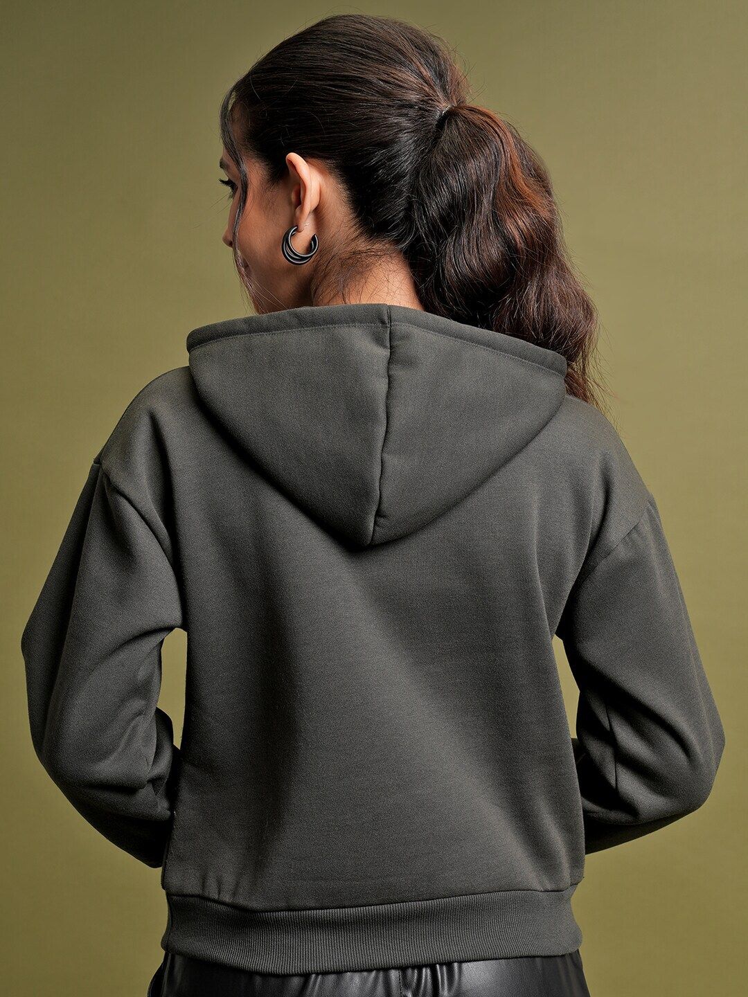 Tokyo Talkies Grey Relaxed Fit Hooded Sweatshirt