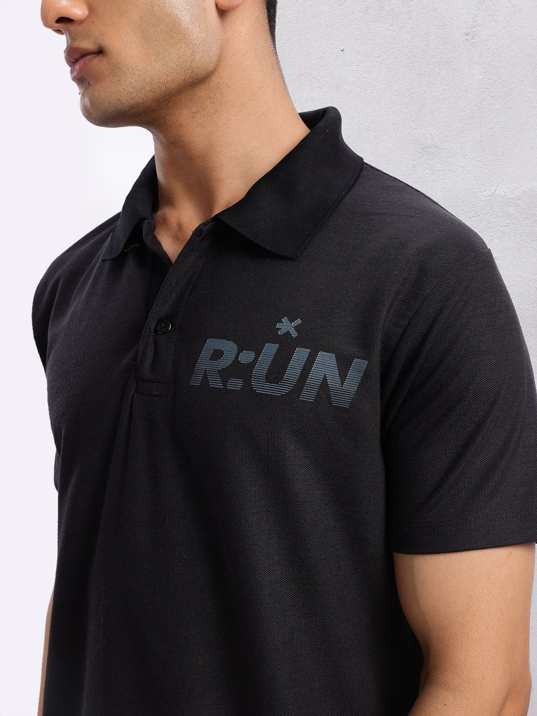 HRX by Hrithik Roshan Typography Printed Polo Collar Running T-shirt