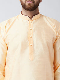SOJANYA Kurta Lurus Pepejal Berwarna Emas Lelaki