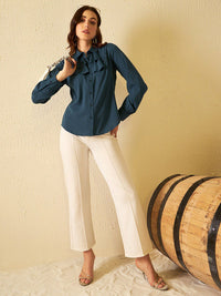 DENNISON Smart Ruffle Detail Casual Shirt