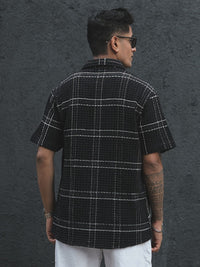 Powerlook India Slim Tartan Checks Spread Collar Short Sleeves Casual Shirt