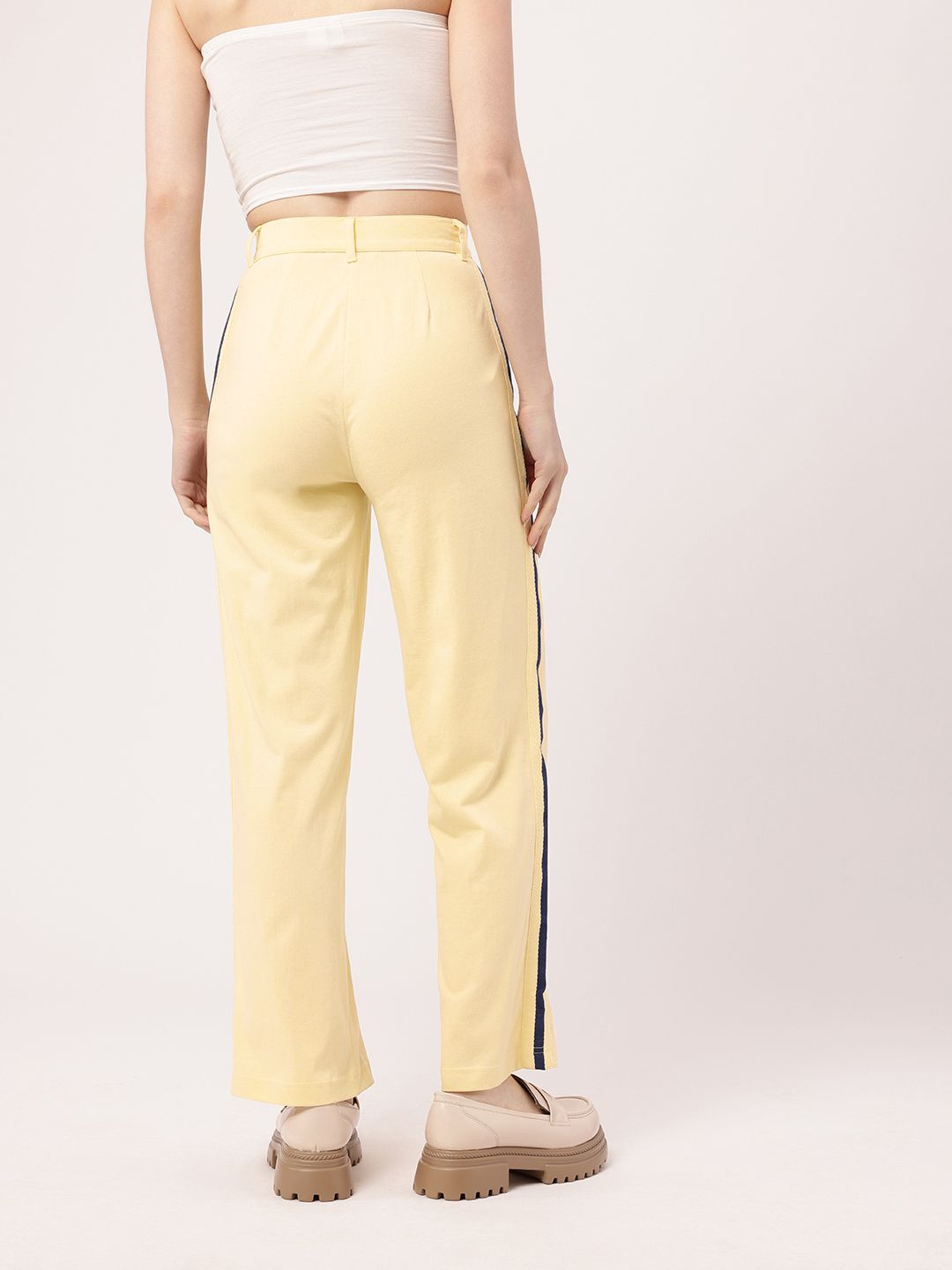 Women Feminine Sunny Pop Side Stripes Regular Trousers