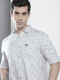 The Indian Garage Co Men Grey Conversational Printed Casual Shirt