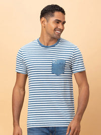 Being Human Men Striped Pockets T-shirt