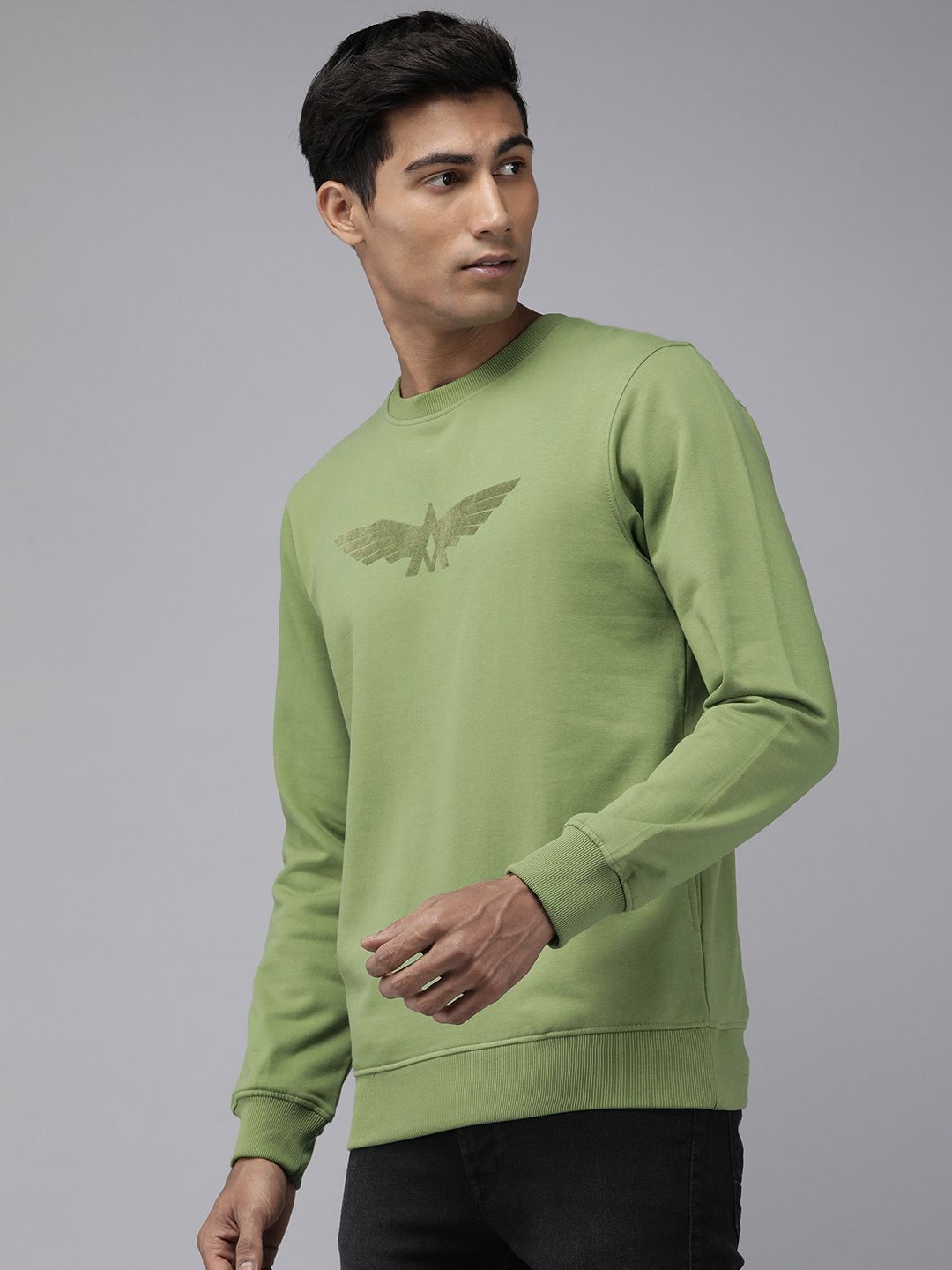 Park Avenue Brand Logo Printed Long Sleeves Sweatshirt