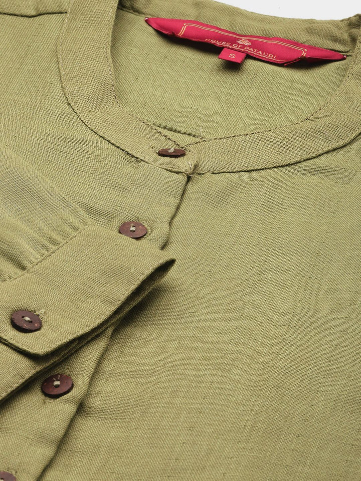 House of Pataudi Pure Cotton A-Line Jashn Kurti