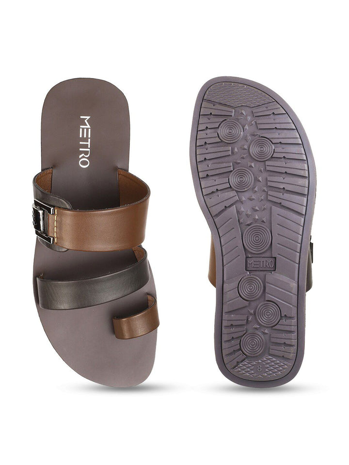 Metro Men Leather Comfort Sandals