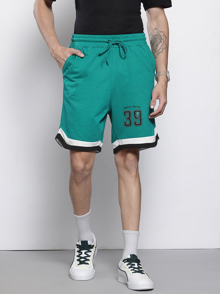 The Indian Garage Co Men Varsity Print Loose Fit Shorts