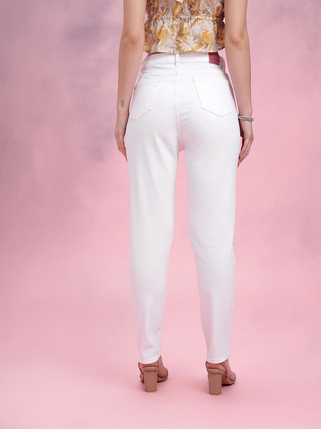 DressBerry Women Mid-Rise Stretchable Mom Fit Jeans