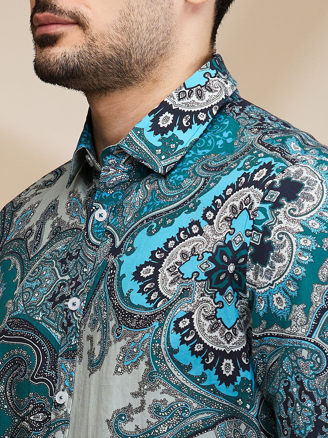 Being Human Men Slim Fit Floral Opaque Printed Casual Shirt