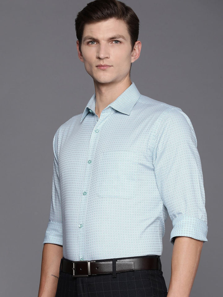 Raymond Slim Fit Checked Pure Cotton Formal Shirt