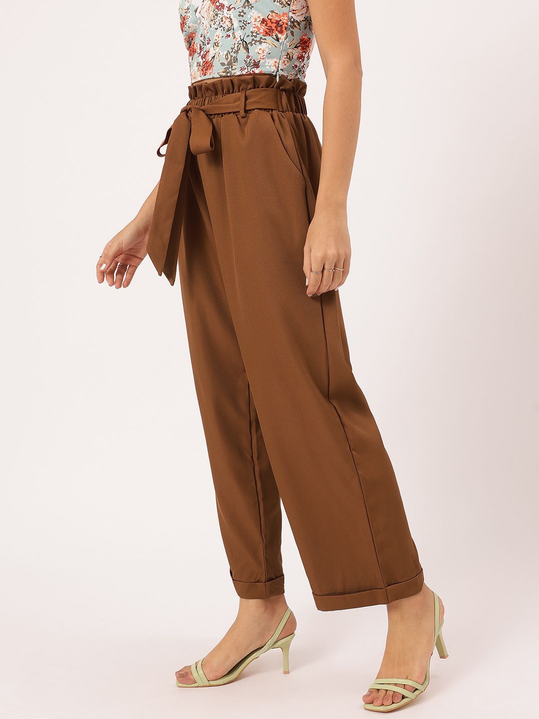 DressBerry Women Urban Heritage Tie-Up Formal Trousers