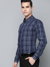 DENNISON Men Smart Tartan Checks Formal Shirt