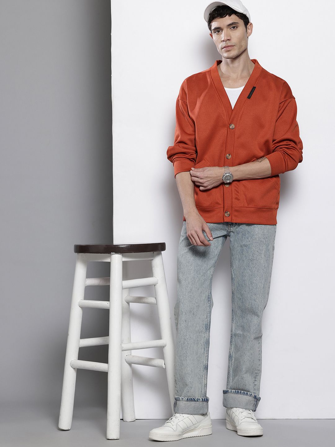 The Indian Garage Co Ribbed Oversized Sweatshirt