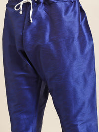 SOJANYA Men Blue Kurta with Churidar & Nehru Jacket