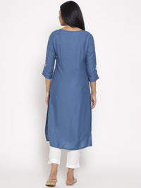 W Women Floral Embroidered Kurta