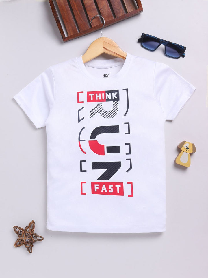 HRX by Hrithik Roshan Boys Typography Printed T-shirt