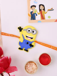 PANASH Kids Minions Thread Rakhi With Roli Chawal