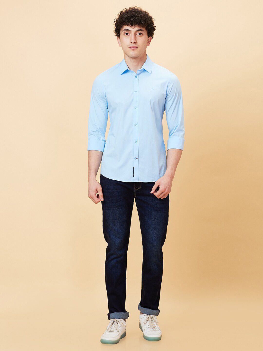 Being Human Spread Collar Slim Fit Casual Shirt