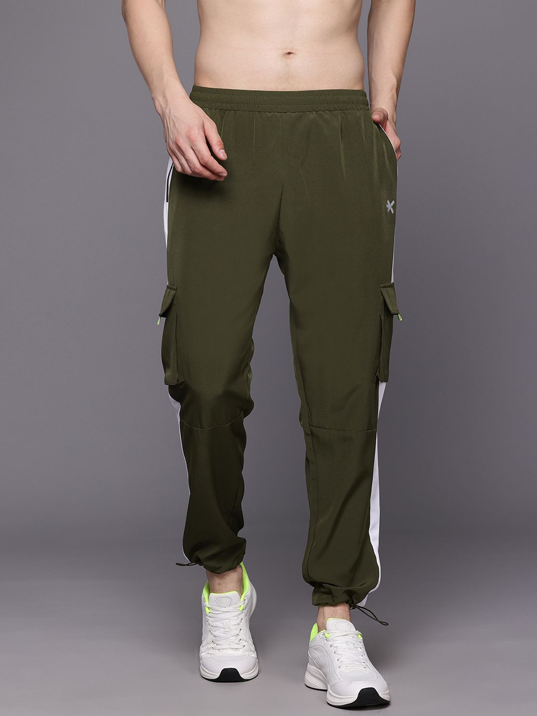 HRX by Hrithik Roshan Men Side-Striped Training Track Pants