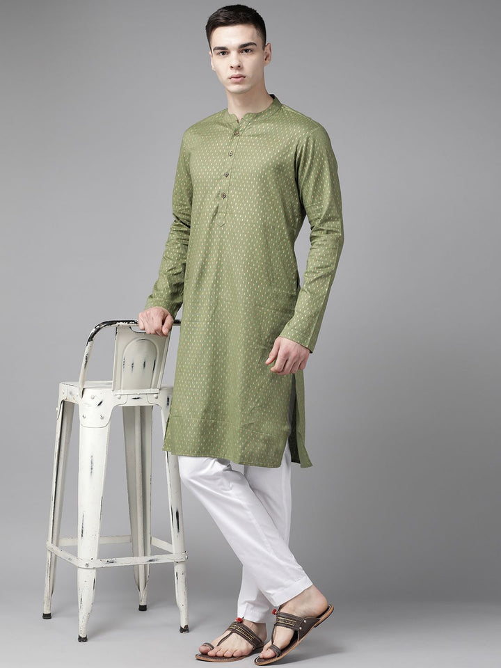 See Designs Men Ethnic Motifs Printed Pure Cotton Kurta With Pyjamas