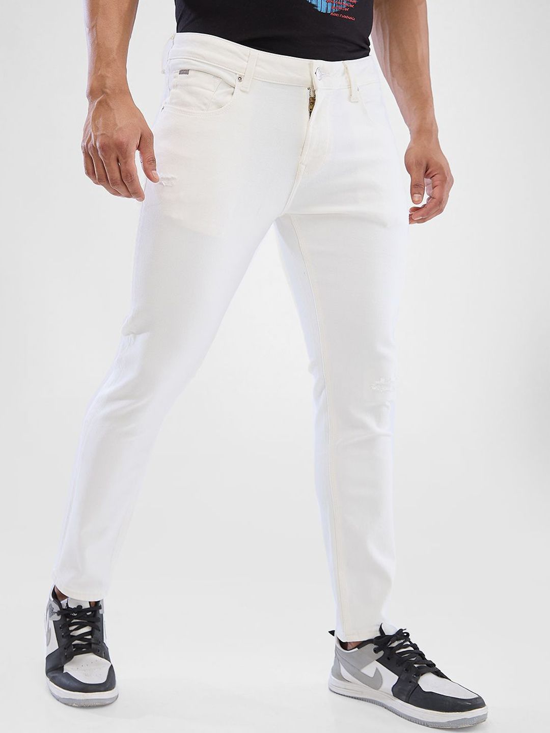 SPYKAR Men Slim Fit Low-Rise Clean Look No Fade Stretchable Jeans
