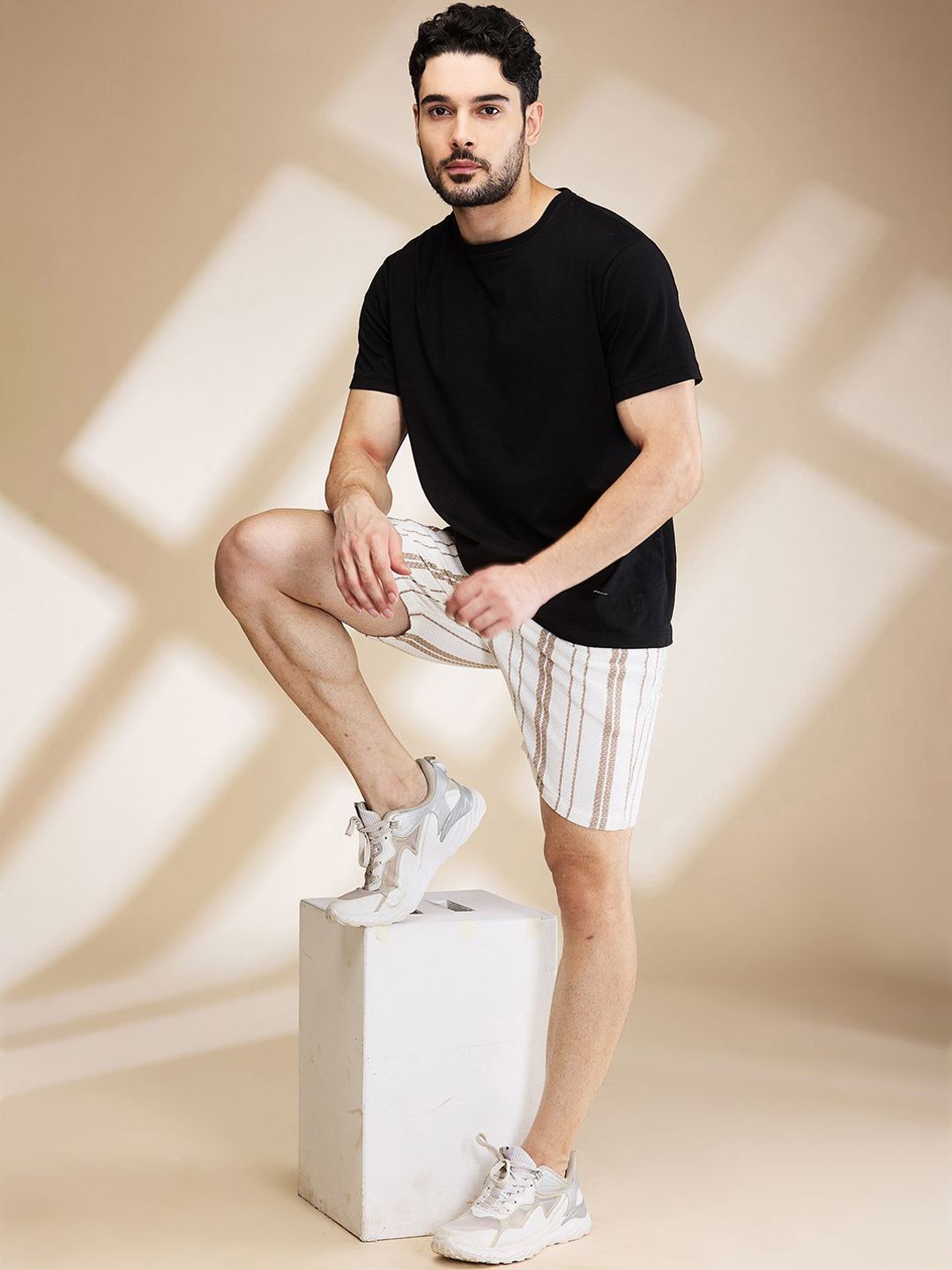 Being Human Men Striped Slim Fit Shorts