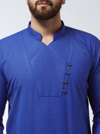 SOJANYA Lelaki Biru Solid Kurta Lurus