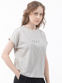 RAREISM Women Solid Extended Sleeves T-shirt