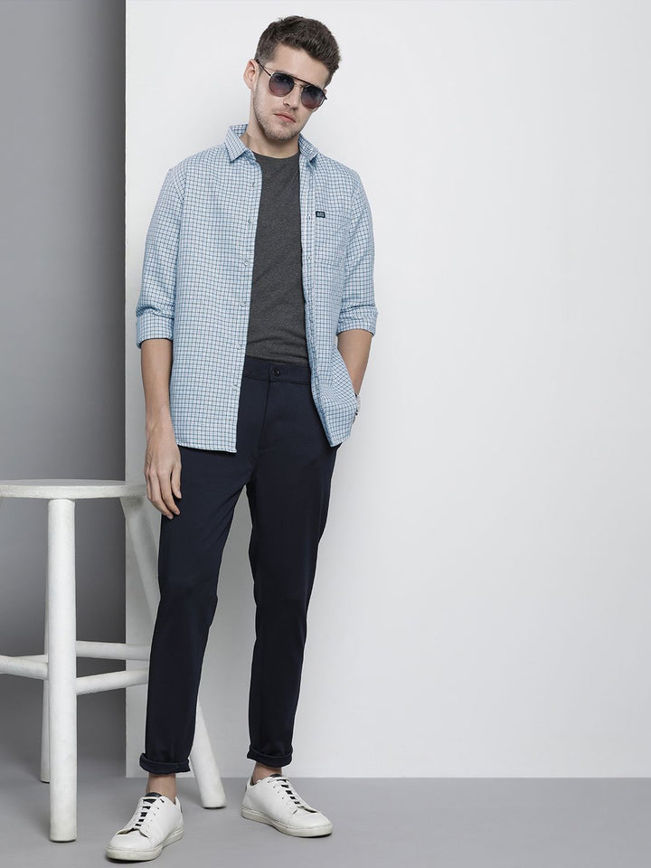 The Indian Garage Co Men Slim Fit Opaque Checked Casual Shirt