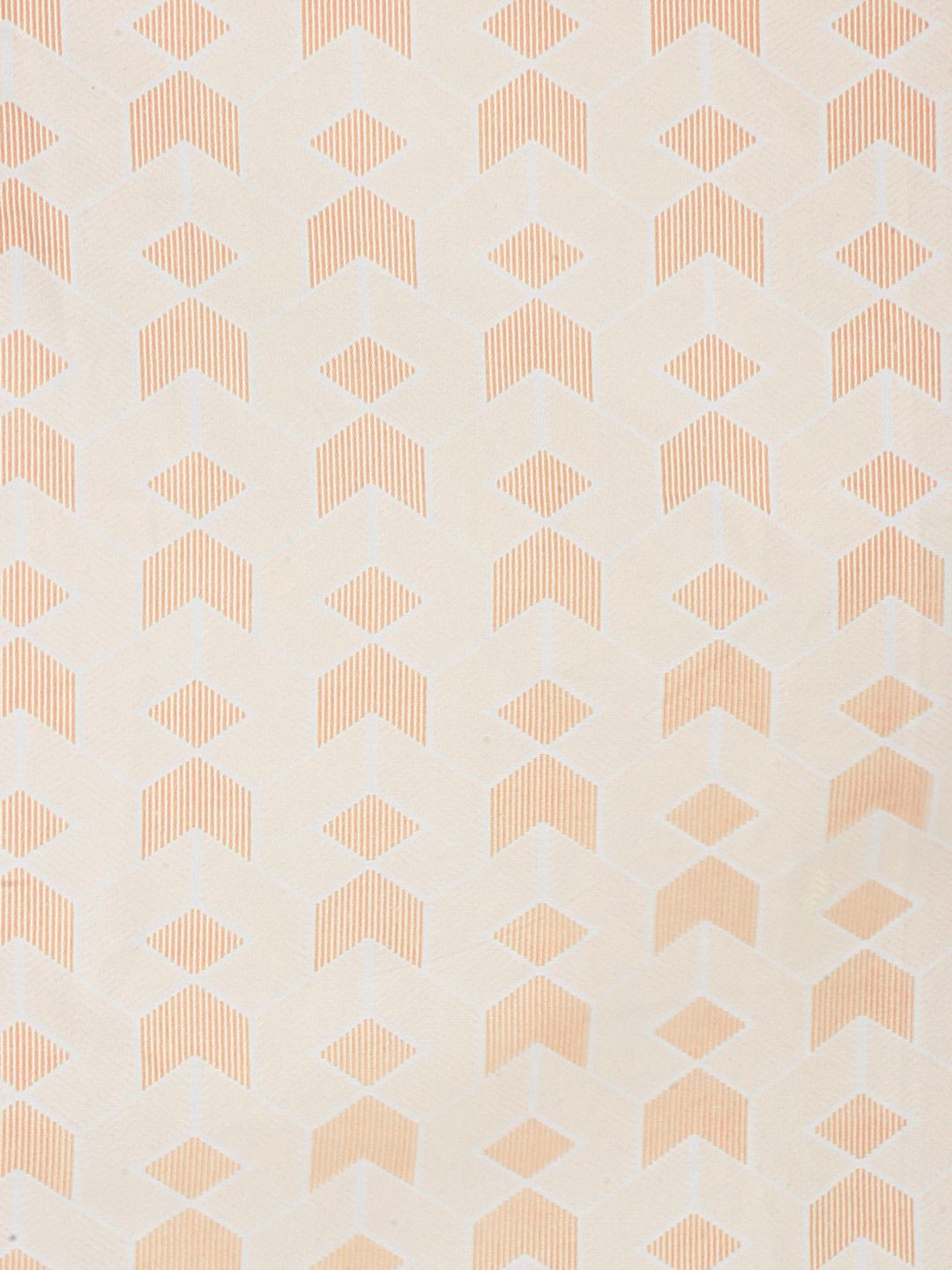 Myntra Elegant Homes Orange Geometric Polycotton 300 TC Dilengkapi Cadar King Halus dengan 2 Sarung Bantal-98 x 87 inci