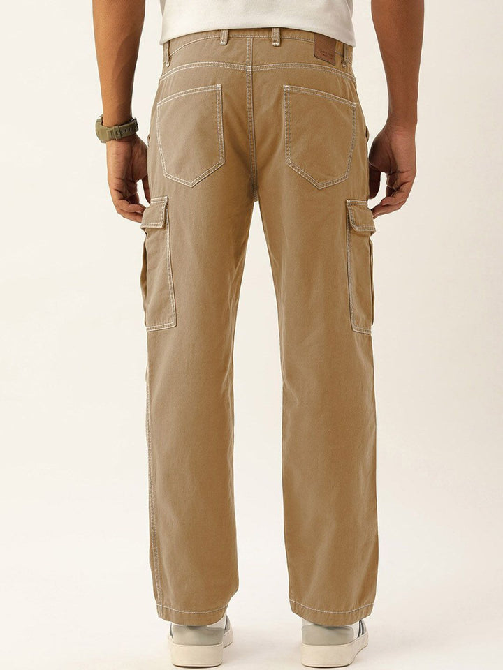 Bene Kleed Men Relaxed Fit Cargo Trousers with contrast stitch