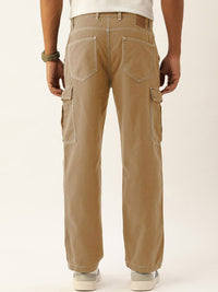 Bene Kleed Men Relaxed Fit Cargo Trousers with contrast stitch