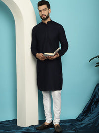 SOJANYA Checked Embroiderd Cotton Straight Kurta