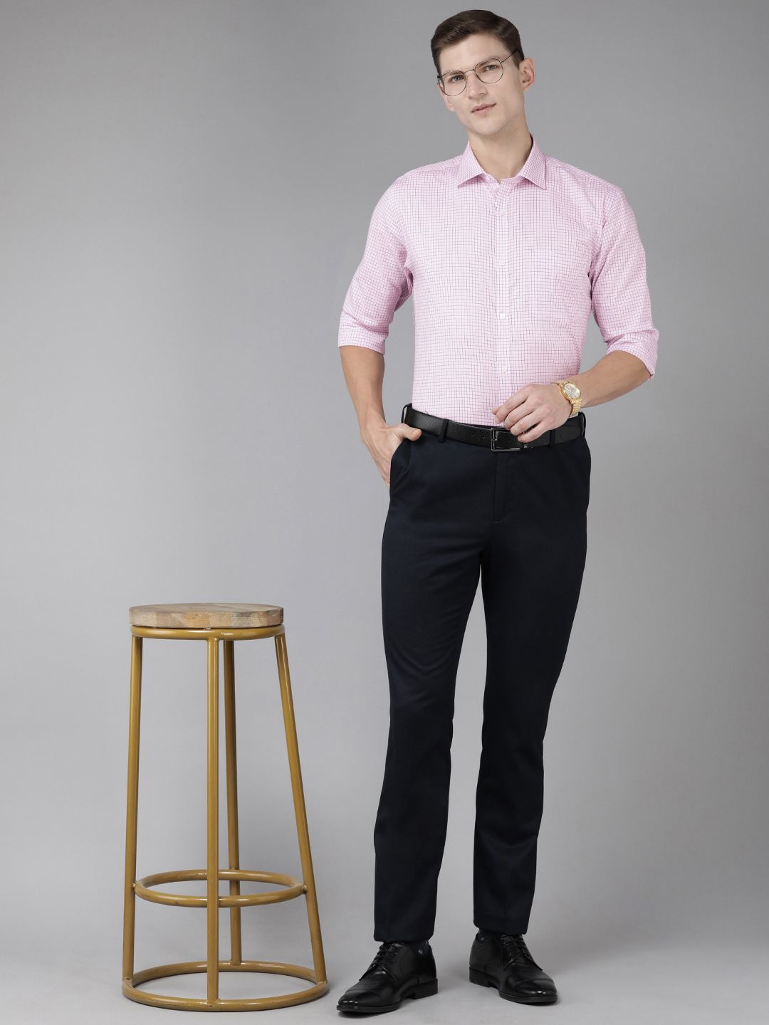 Park Avenue Slim Fit Checked Pure Cotton Formal Shirt
