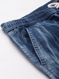The Indian Garage Co Men Abstract Printed Denim Shorts
