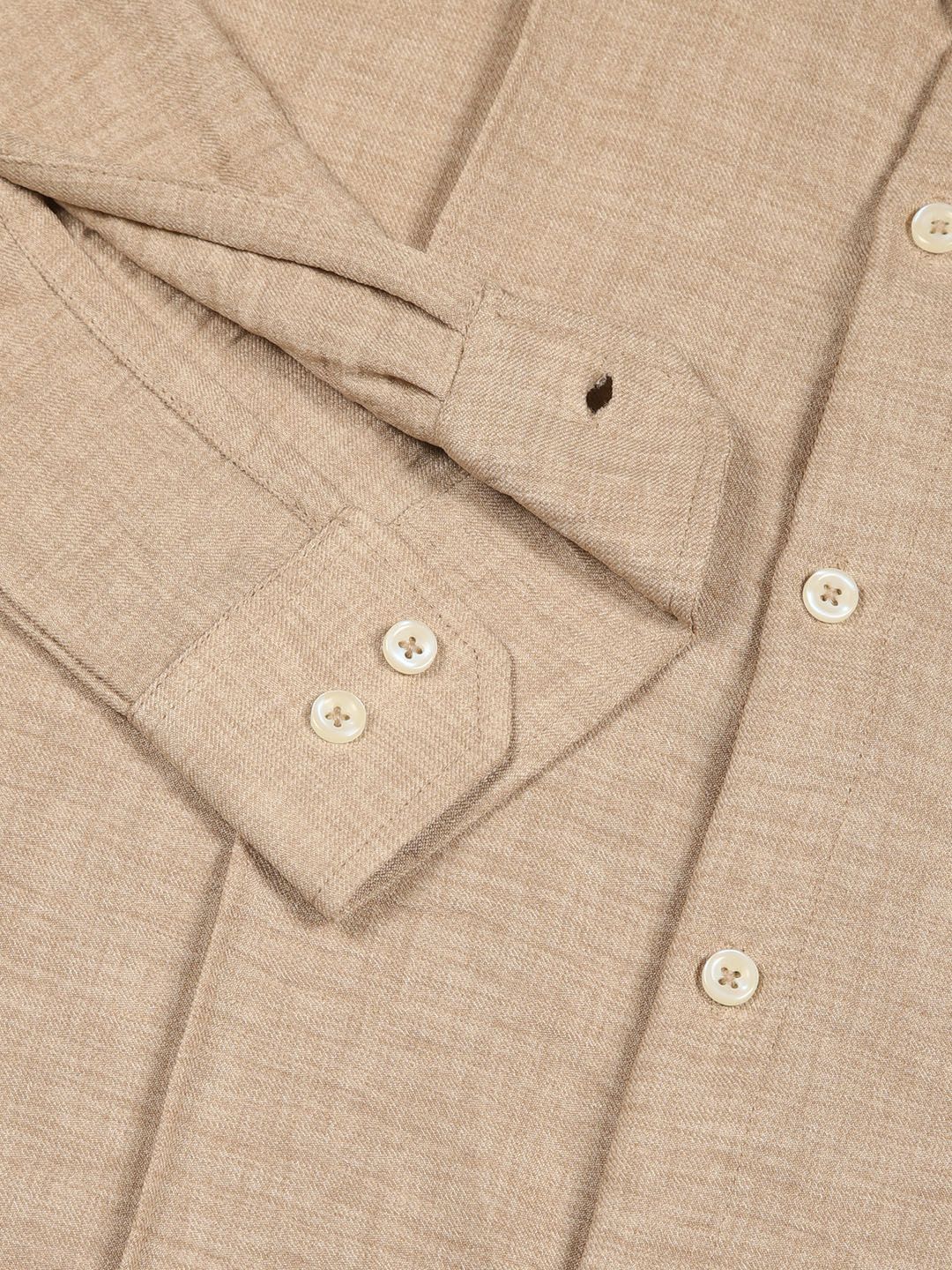 Thomas Scott Men Premium Mandarin Collar Textured Solid Slim Fit Casual Shirt